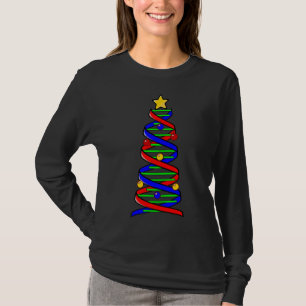 DNA Helix Christmas Tree Life Science Biology Teac T-Shirt
