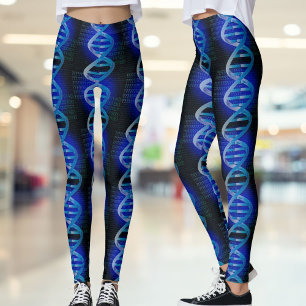 DNA ID Blue Medical Science Modern Cool Leggings