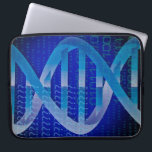 DNA ID Blue Science Laptop Sleeve<br><div class="desc">A cool,  trendy and fun science inspired laptop sleeve designed as a gift for all scientists,  science teachers,  science students,  in short,  any science geek in your life (and that includes you)! Designed by Science Geekness© at http://www.zazzle.com/sciencegeekness*</div>