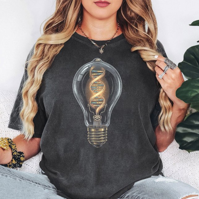 Dna Light Bulb Science Idea Innovation Genetics T-Shirt (Creator Uploaded)