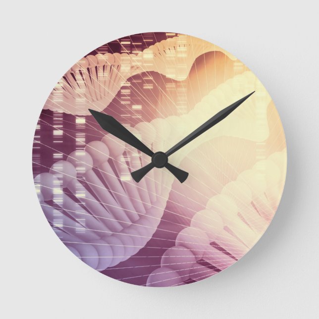 DNA Medical Science and Biotech Chemistry Genes Round Clock (Front)
