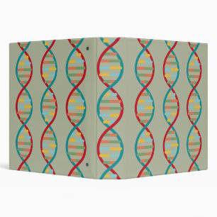 ​​DNA Mid Century Modern STEM Biology Stripe green Binder