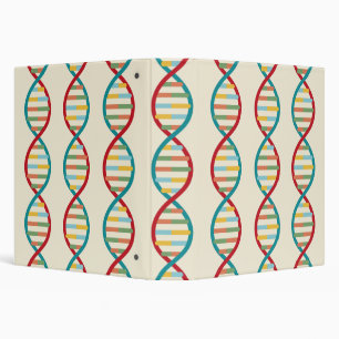 ​​DNA Mid Century Modern STEM Biology Stripe white Binder