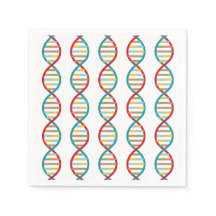 DNA Mid Century Modern STEM Biology Stripe white