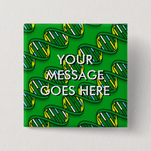 DNA pattern 2 Inch Square Button