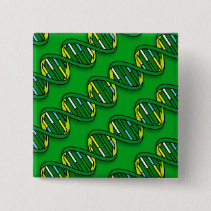 DNA pattern 2 Inch Square Button