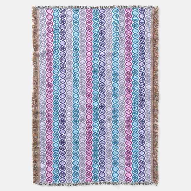 DNA Pattern Throw Blanket (Front Vertical)