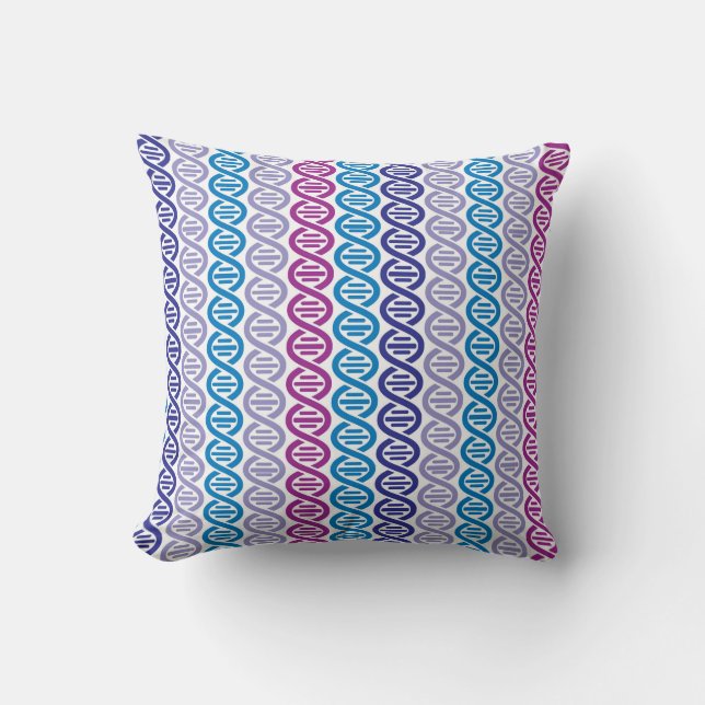 DNA Pattern Throw Pillow (Front)