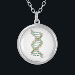 DNA - science/scientist/biology Silver Plated Necklace<br><div class="desc">DNA - science/scientist/biology</div>