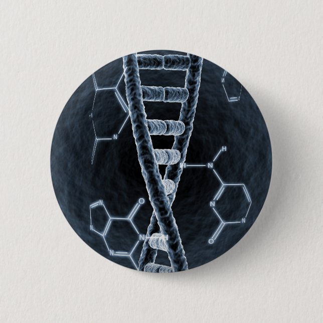 DNA strand 2 Inch Round Button (Front)
