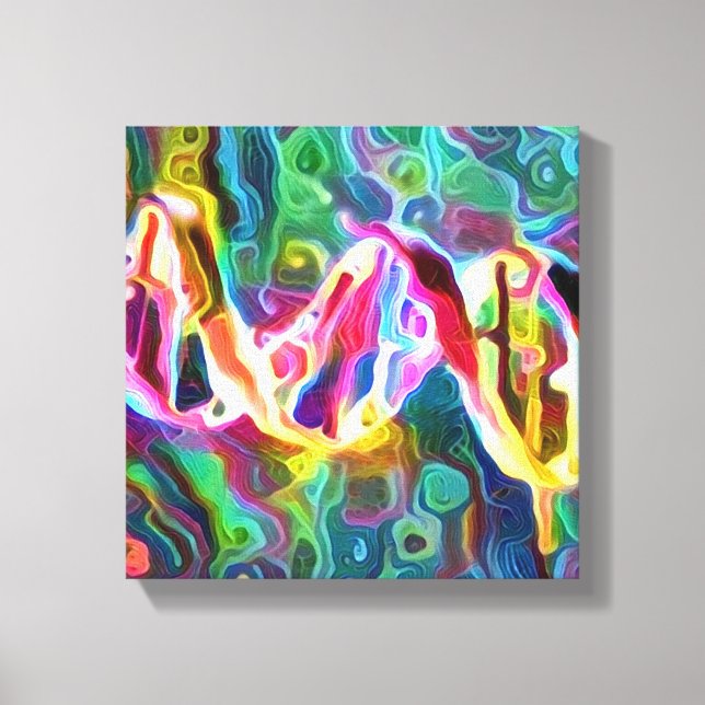 DNA Strand Artwork Canvas Print (Front)