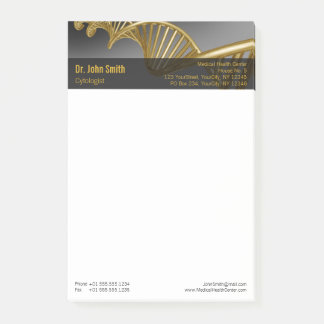 DNA Strand Professional Medical Gold Luxury Post-it Notes