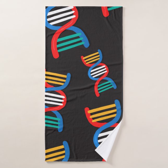 dna strands pattern bath towel (Bath Towel)