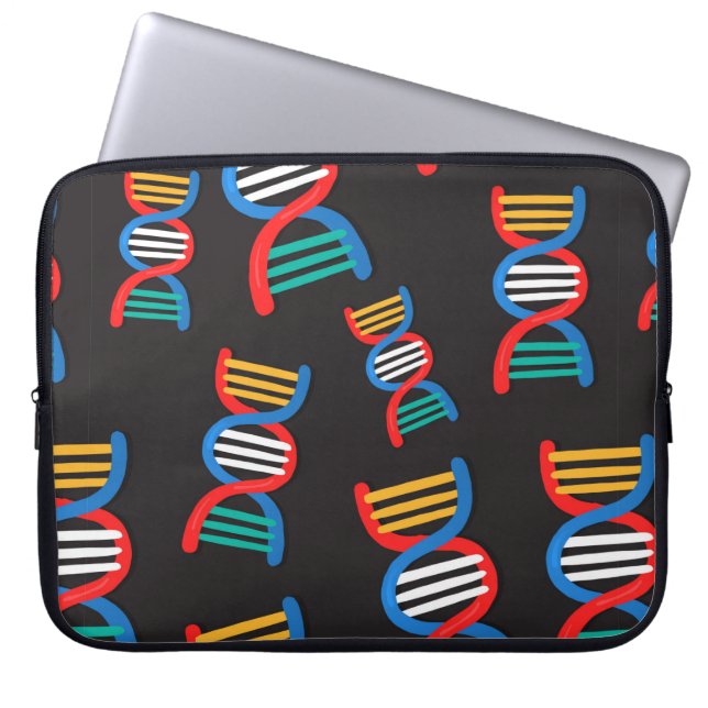 dna strands pattern laptop sleeve (Front)