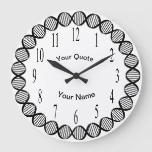 DNA Strands with vertical Standard Numbers Large Clock