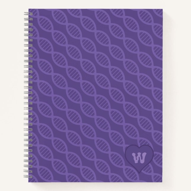 DNA Stripes Spiral Notebook (Front)
