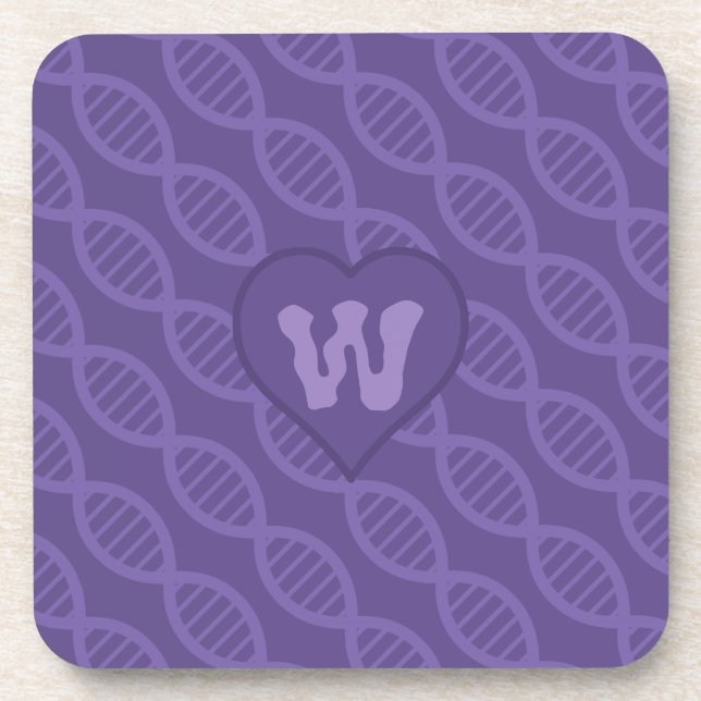DNA Stripes Square Coaster (Front)