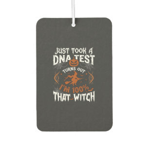 Dna Test Witch Halloween Pumpkin Spider Web Air Freshener