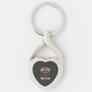 Dna Test Witch Halloween Pumpkin Spider Web Keychain