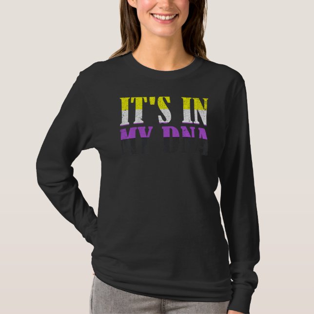 Dna Third Gender Lgbt Queer Nonbinary Flag Proud N T-Shirt (Front)