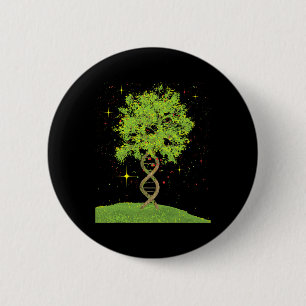 Dna Tree - Biologist Biology Student Science Earth 2 Inch Round Button