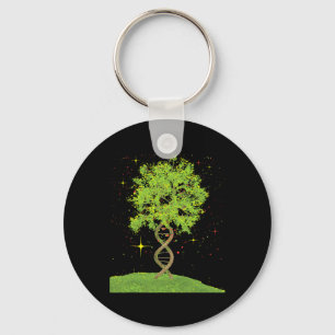 Dna Tree - Biologist Biology Student Science Earth Keychain