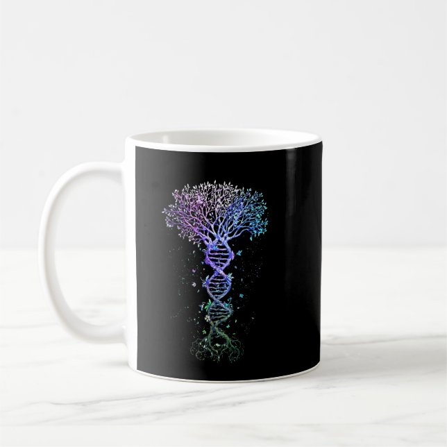 DNA Tree Life Earth Genetics Biologist Science Gif Coffee Mug (Left)