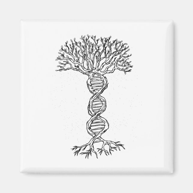 Dna Tree Life Genetics Biologist Science Earth Day Magnet (Front)