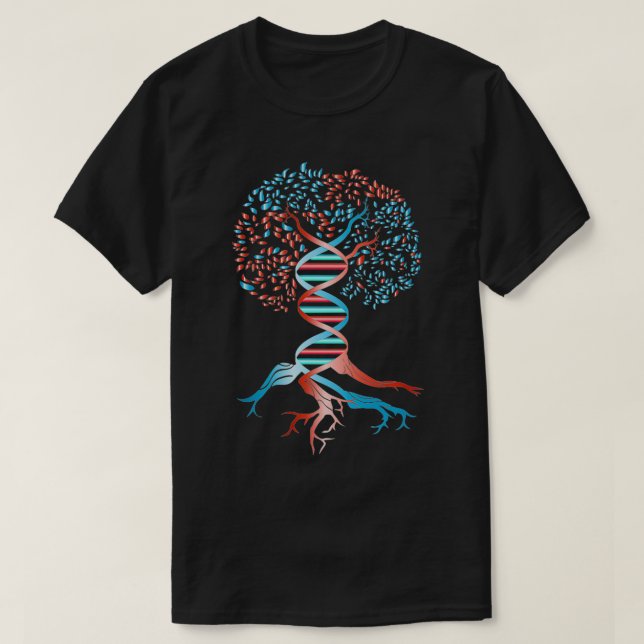 DNA Tree Of Life Funny DNA  T-Shirt (Design Front)