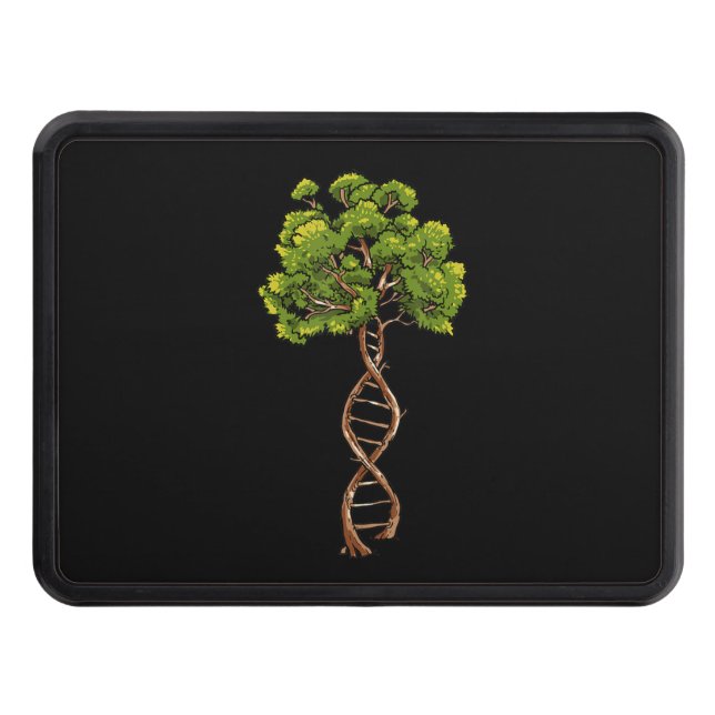 Dna Tree Of Life Science Genetics Biology Environm Trailer Hitch Cover (Front)
