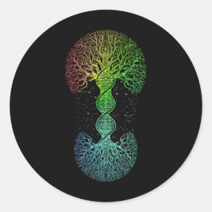 Dna Tree Of Life Science Of Genetics Earth Day Gen Classic Round Sticker