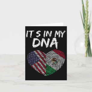 Dna Usa Flag American Mexican Flag Mexico  Card