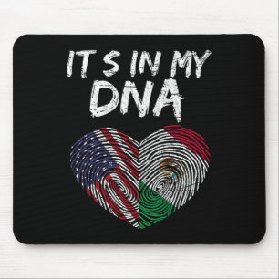 Dna Usa Flag American Mexican Flag Mexico  Mouse Pad