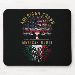 Dna Usa Flag American Mexican Flag Mexico Mouse Pad
