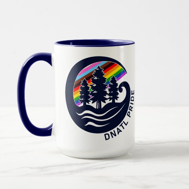 DNATL Pride Rainbow Redwood Coffee Mug (Left)