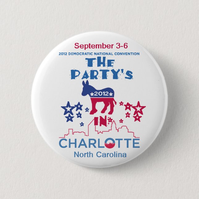 DNC Convention 2 Inch Round Button (Front)