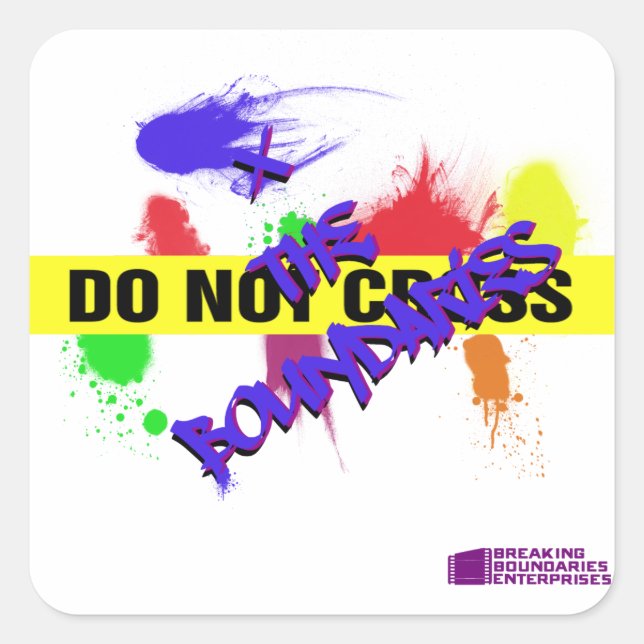 DNC/XtheBoundaries Square Stickers, Glossy Square Sticker (Front)