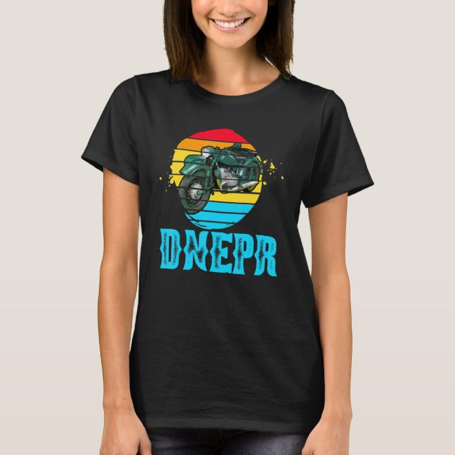 Dnepr 650 Cc - Soviet Motorcycle With Sidecar T-Shirt (Front)