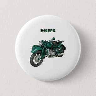 Dnepr Motorcycle 2 Inch Round Button