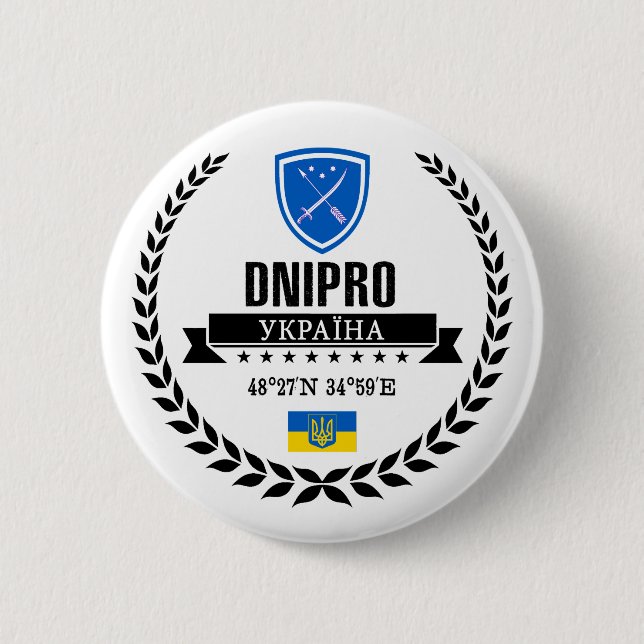 Dnipro 2 Inch Round Button (Front)