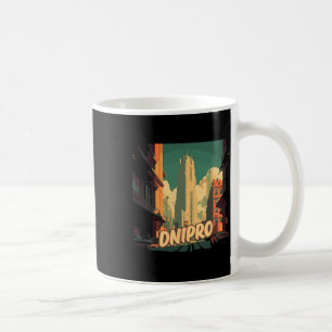 Dnipro Retro Ukraine Vintage Ukrainian Traveling T Coffee Mug