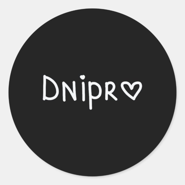Dnipro Ukraine  Classic Round Sticker (Front)