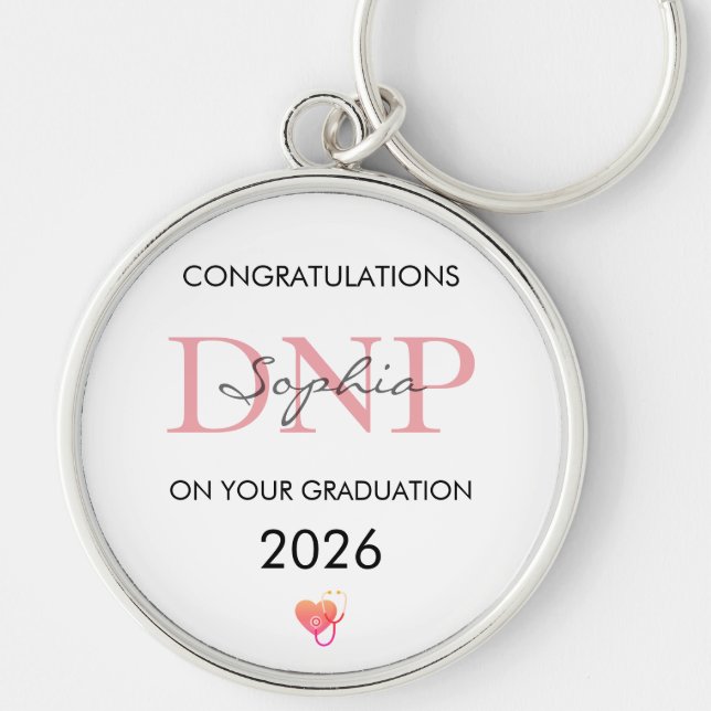 DNP Graduation Personalized Name Class of 2026 Keychain (Front)