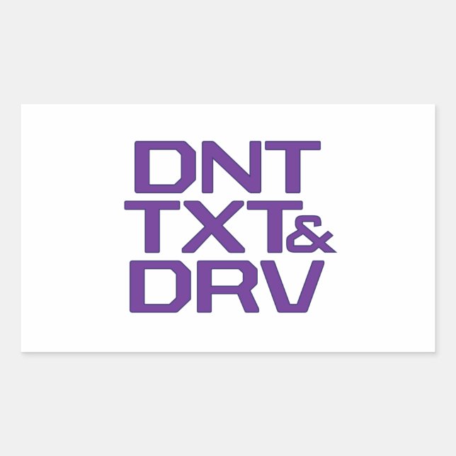 DNT TXT & DRV STICKER (Front)