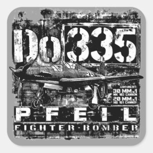 Do 335 Pfeil Square Sticker