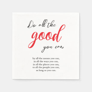 Do all the good you can Vintage Motivational Quote Napkin
