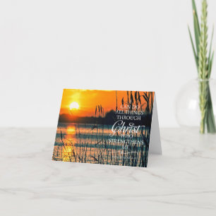 Do all things sunset and reeds card