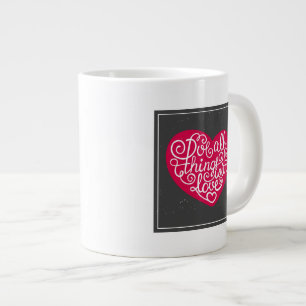 Do All Things With Love Red Large Coffee Mug
