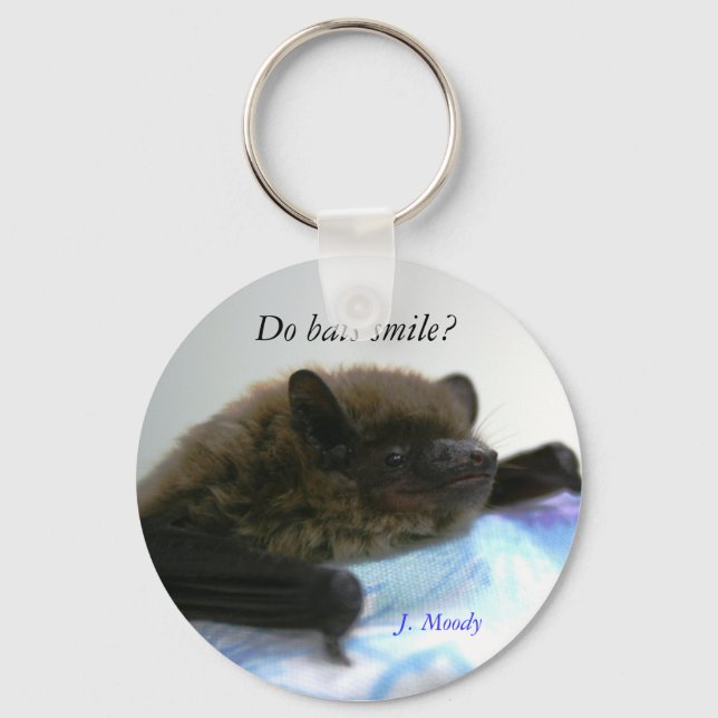 "Do Bats Smile?" Keychain (Front)