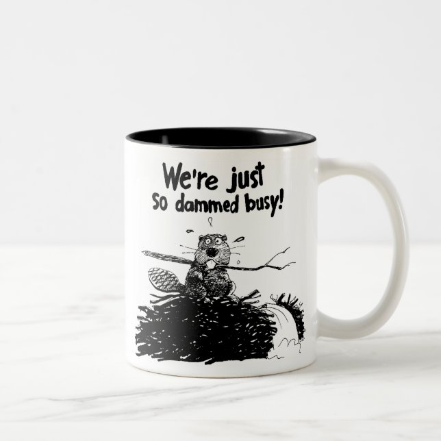 Do Damm Busy Two-Tone Coffee Mug (Right)